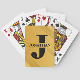 Gold Dad Initial Letter Name Typography Design Spielkarten
