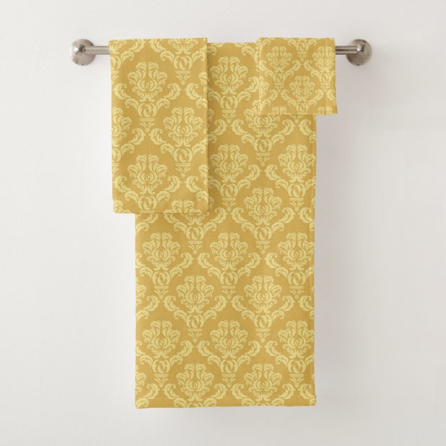 Gold Damask Badetuch Set (Insitu)