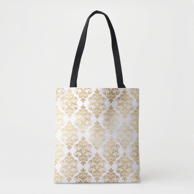 Gold Damask Elegant Tasche (Vorderseite)