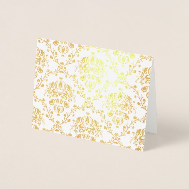 Gold Damask Folienkarte (Vorderseite)