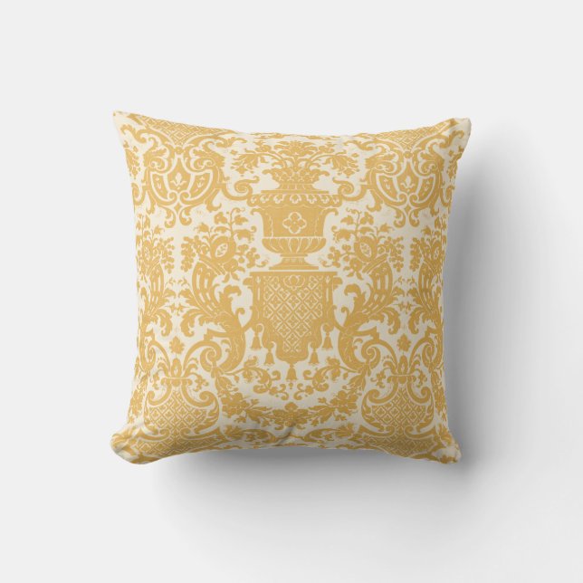 Gold Damask Kissen (Vorderseite)