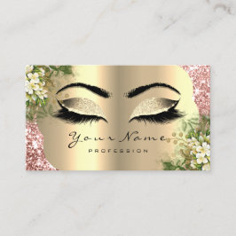 Gold Damask Makeup Artist Lashes Bläschen Minze Ro Visitenkarte