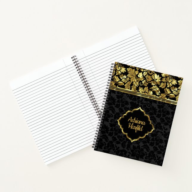 Gold-Damaskus-Goldrahmen Notizbuch (Innenseite)