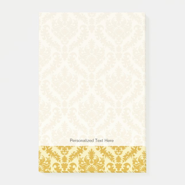 Gold-Damaskus Post-it Klebezettel (Vorderseite)