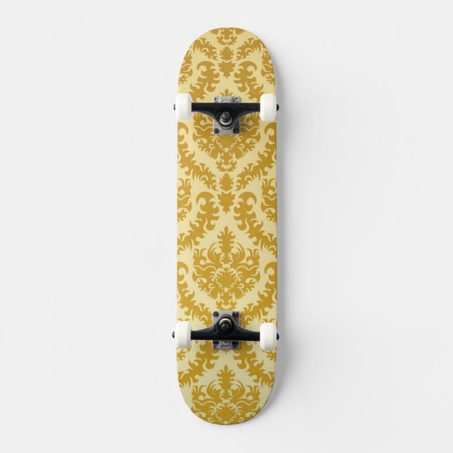 Gold-Damaskus Skateboard (Vorderseite)