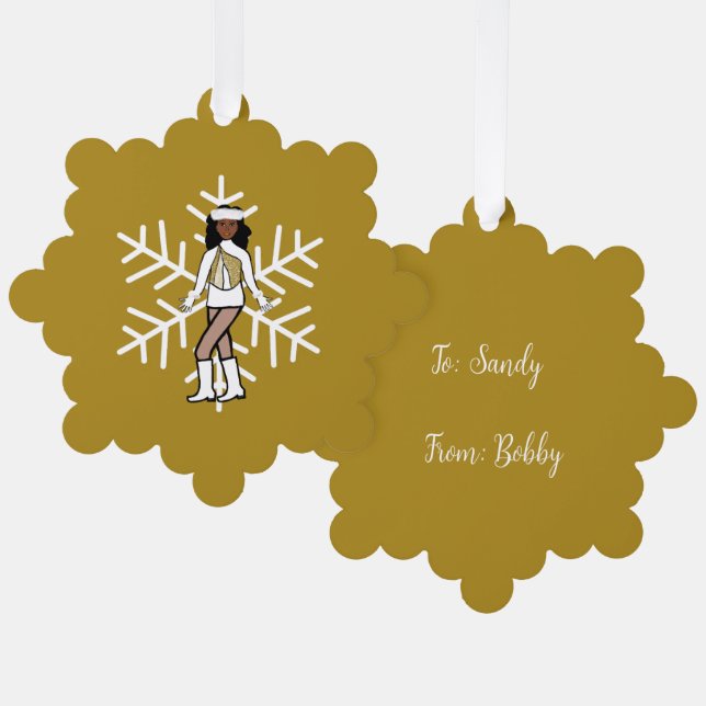 Gold Dancer Ornament Karte (Vorderseite/Rückseite)