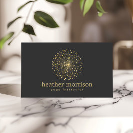 GOLD DANDELION STERNEXPLOSION LOGO on DARK GRAY Visitenkarte