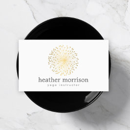 GOLD DANDELION STERNEXPLOSION LOGO on WHITE Visitenkarte