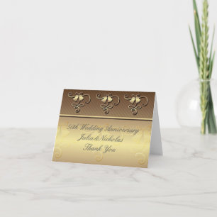 Gold Danke Karte zum 50. Jubiläum