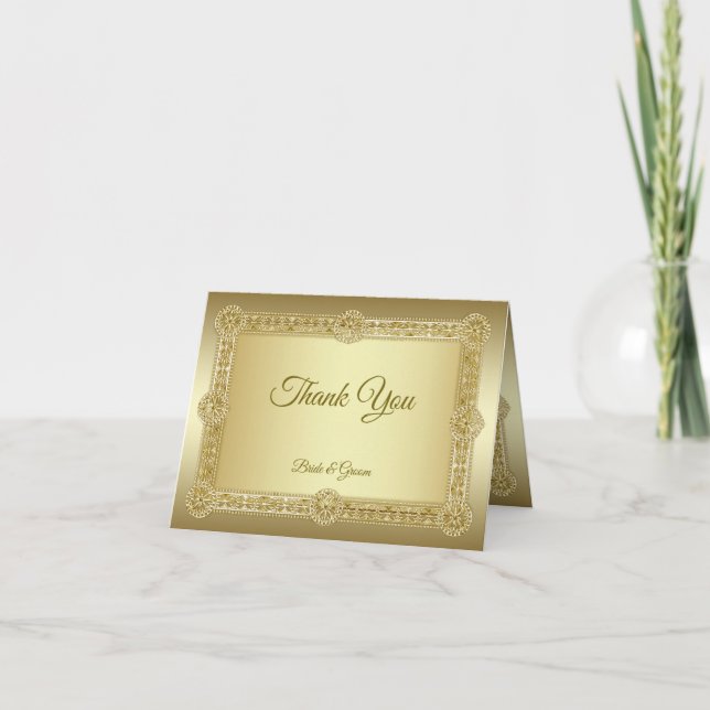 Gold Decoration Dankeschön Card Dankeskarte (Vorderseite)