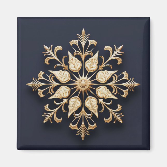 Gold Decorative Holiday Magnet (Vorne)