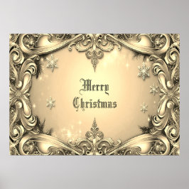 Gold Decorative Holiday Poster