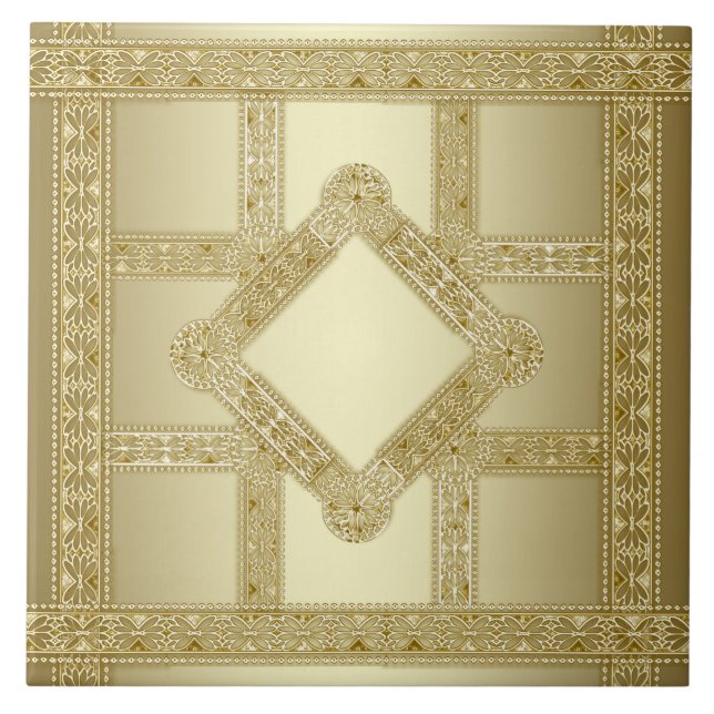 Gold Decorative Keramik Tile Fliese (Vorderseite)