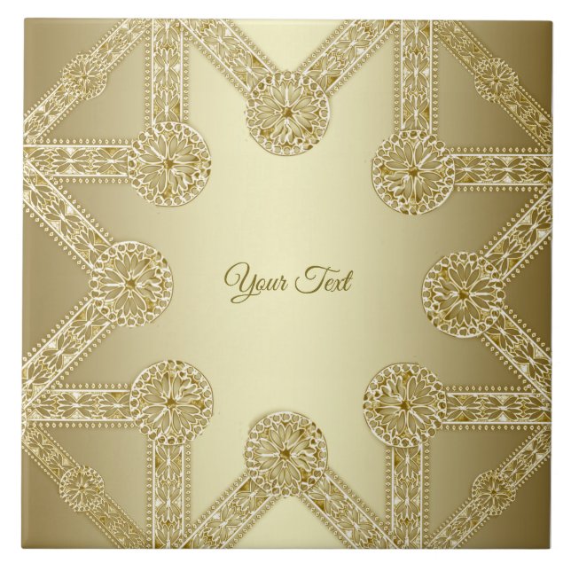 Gold Decorative Keramik Tile Fliese (Vorderseite)