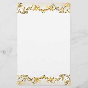 Gold Decorative Scroll Border Flyer