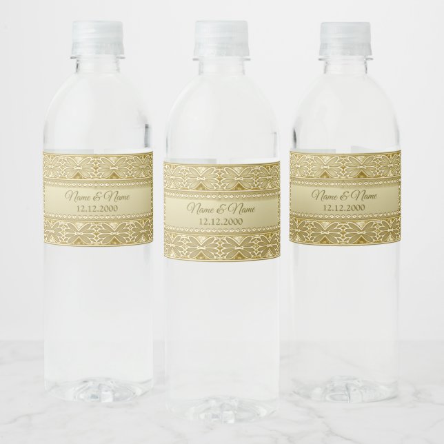 Gold Decorative Wasser Flasche Etikett (Flaschen)