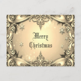 Gold Decorative Weihnachten Weihnachten Postkarte