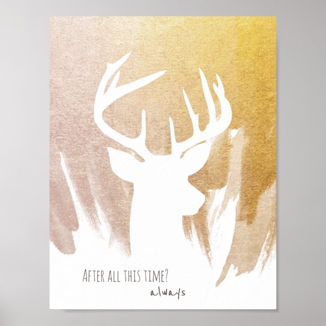 Gold Deer Patronus Poster (Vorne)