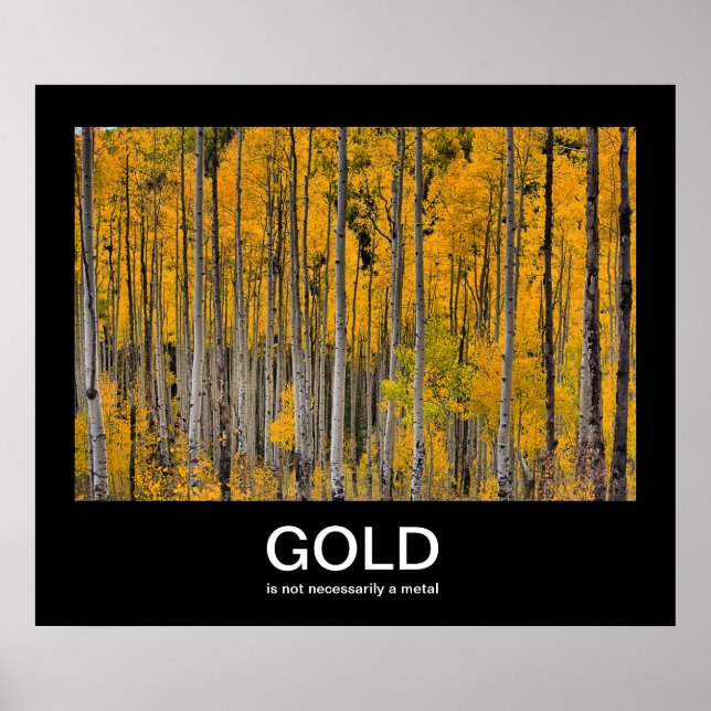 Gold Demotivations-Poster Poster (Vorne)
