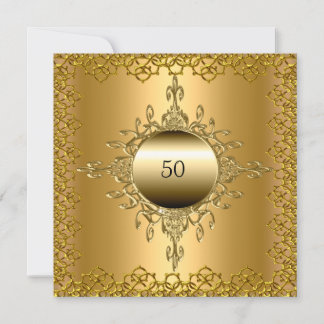 Gold der 50. Geburtstagsparty Einladung