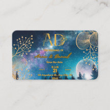 Gold der Marine mit Einladung zur Hochzeit im Mond