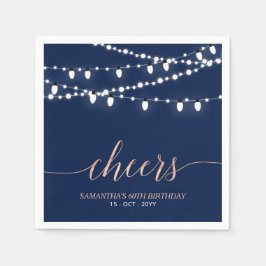 Gold der Marine und der Rose | Elegante Erwachsene Serviette