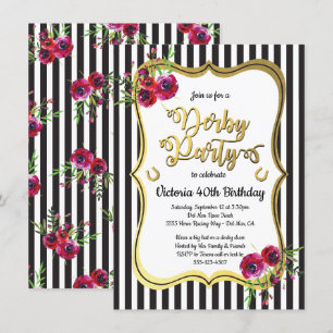 Gold Derby Themed Einladungen zum Geburtstag