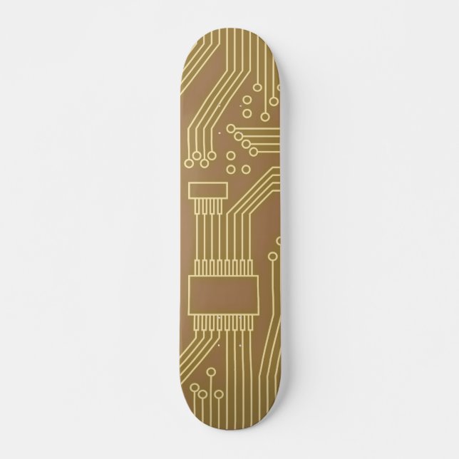 Gold des Circuit Board Skateboard (Vorne)