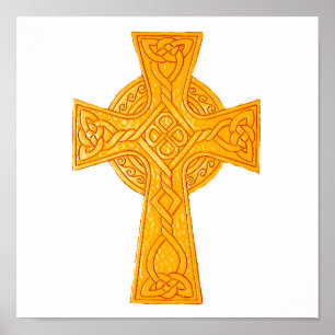 Gold des keltischen Kreuz-3 Poster