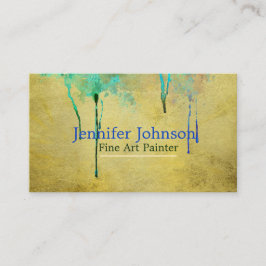 Gold Design Drilling Paint Artist Fine Art Painter Visitenkarte