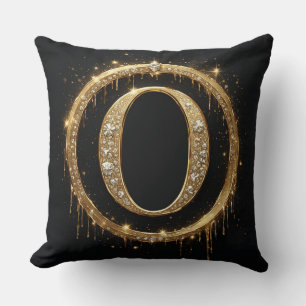 Gold Diamant Buchstabe O Monogramm Persönlicher An Kissen