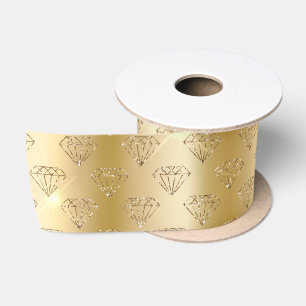 Gold Diamant Elegant Funkeln Hochzeit Verlobung Satinband