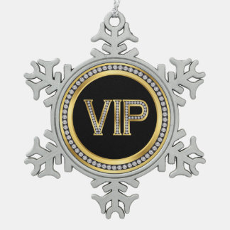 Gold Diamant VIP Weihnachten Schneeflocken Zinn-Ornament
