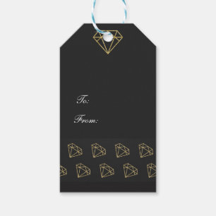 Gold Diamanten Glamour Moderne Geschenkkarte Geschenkanhänger