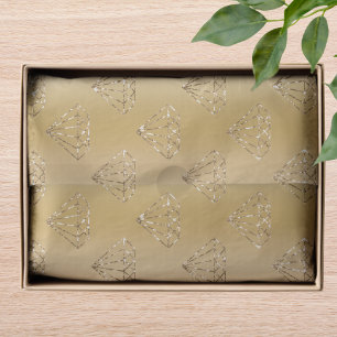 Gold Diamond Elegante Sparkle Wedding Verlobung Seidenpapier