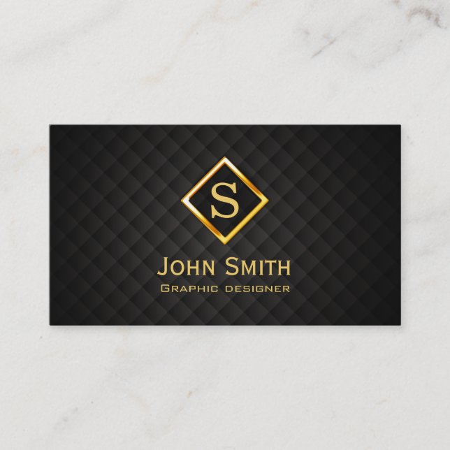 Gold Diamond Graphic Design Business Card Visitenkarte (Vorderseite)