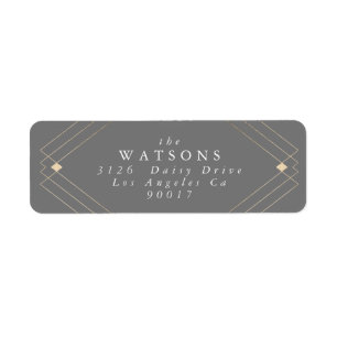 Gold Diamond Gray Geometric Deko Gatsby Wedding