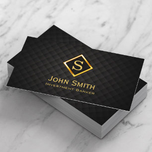 Gold Diamond Investment Banker Business Card Visitenkarte