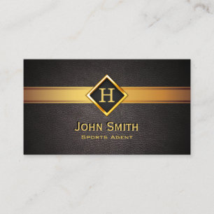 Gold Diamond Label Sports Agent Business Card Visitenkarte