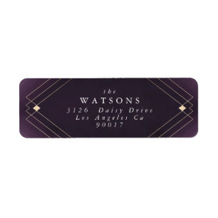 Gold Diamond Lila Geometric Deko Gatsby Wedding