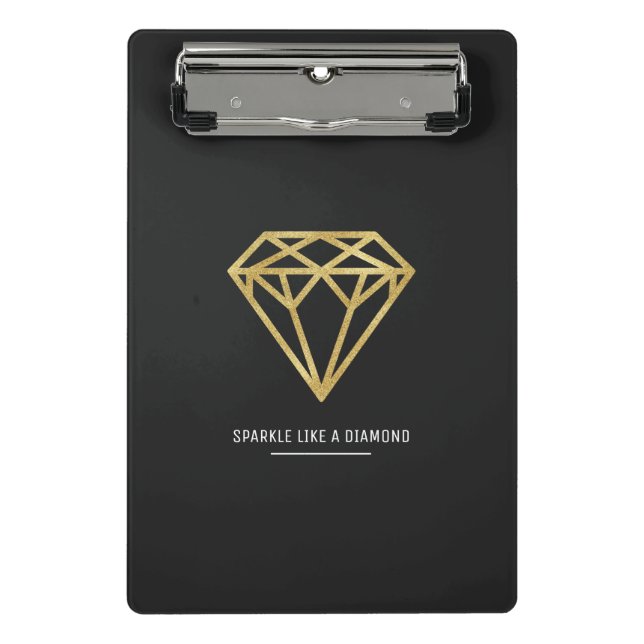 Gold Diamond Mini Klemmbrett (Vorderseite)