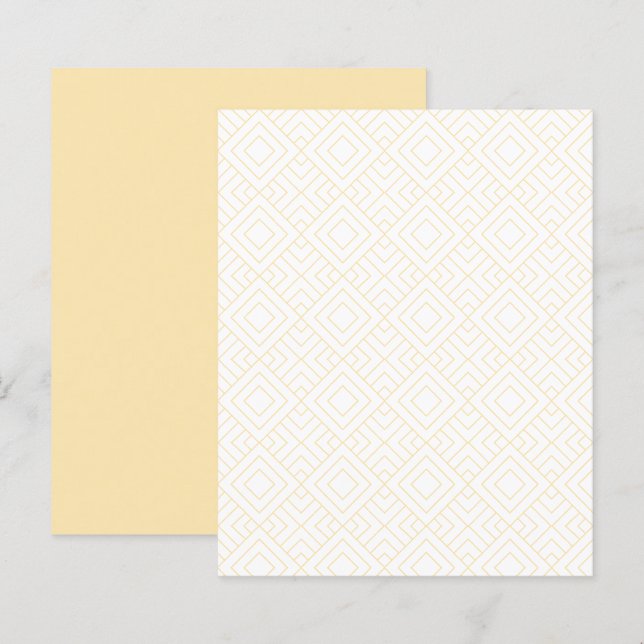 Gold Diamond Muster auf weißem Scrapbook Paper (Vorne/Hinten)