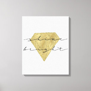 Gold Diamond Shine Leinwanddruck