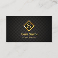 Gold Diamond Stock Broker Business Card