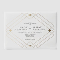 Gold Diamond White Geometric Deko Gatsby Wedding