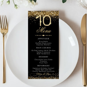 Gold Diamonds 10. Jubiläums-Dinner-Menü à la carte Menükarte