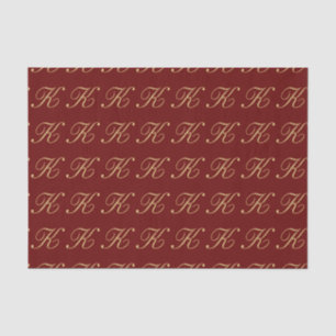 Gold Diamonds Letter K Monogram Nahtloses Muster Seidenpapier