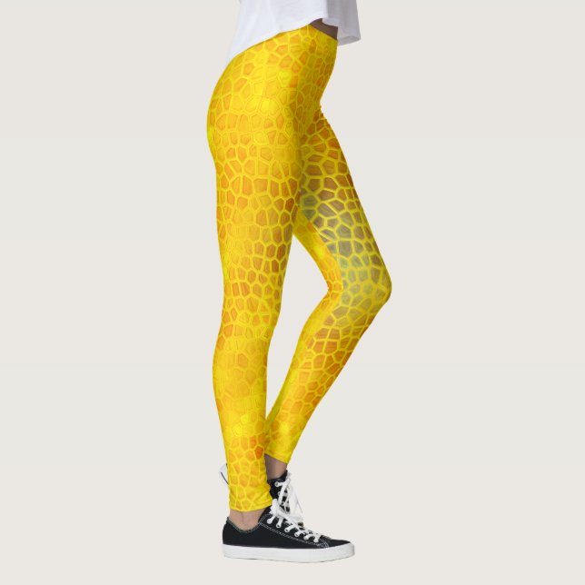 Gold Dinosaurier verborgen Leggings (Rechts)
