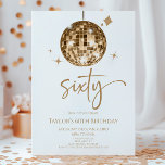Gold Disco Ball 60. Geburtstagsparty Einladung<br><div class="desc">Dies ist eine Gold Disco Ball 60. Geburtstagsparty Einladung!</div>