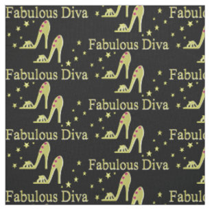 GOLD DIVA UND SHOE QUEEN FASHIONISTA STOFF